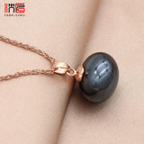 Rose Gold Pearl Pendant Necklace for Women Vintage Wedding