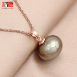 Rose Gold Pearl Pendant Necklace for Women Vintage Wedding