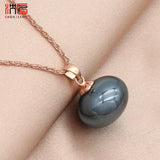 Rose Gold Pearl Pendant Necklace for Women Vintage Wedding