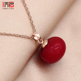 Rose Gold Pearl Pendant Necklace for Women Vintage Wedding