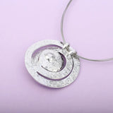 Gothic Silver Pearl Pendant Necklace for Women Harajuku Layered Choker