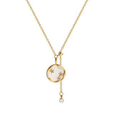 Silver Tassel Pearl Shell Necklace for Women