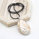 Mother Of Pearl Shell Necklace Irregular Shell Pendant Charms Women Jewelry