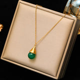 316L Stainless Steel Coin Pearl Necklace For Women Waterproof
