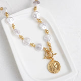 Minimalist Metal Coin Pendant Necklaces for Women