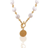 Minimalist Metal Coin Pendant Necklaces for Women