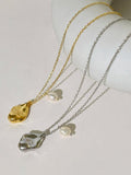 Peri'sbox Baroque Pendant Necklace with Pearl Teardrop - Great Gift Idea
