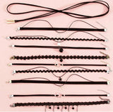 Gothic Women Chokers Beads Bow Flowers Crown Tassels