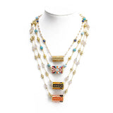 Turquoise Crystal Eye Necklace Copper Choker Jewelry Gift