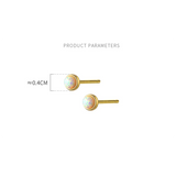 925 Silver Opal Zircon Stud Earrings Women Bone Piercing Jewelry