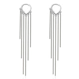 925 Sterling Silver Love Heart Tassel Earrings for Girls