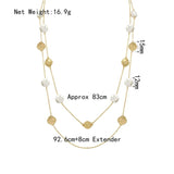 Vintage Metal Chain Pendant Pearl Sweater Necklace