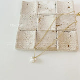 Anime Pearl Bear Pendant Necklace Women Jewelry
