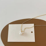 Anime Pearl Bear Pendant Necklace Women Jewelry