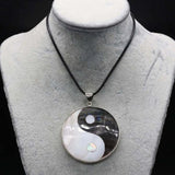 Yin Yang Pendant Necklace Mother-of-pearl Shell Retro Charm