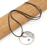 Yin Yang Pendant Necklace Mother-of-pearl Shell Retro Charm