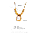 Square Pendant Pearl Necklace Silver Jewelry