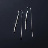 925 Silver Tassel Ear Line Long Earrings