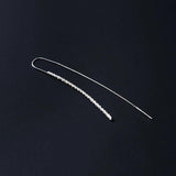 925 Silver Tassel Ear Line Long Earrings