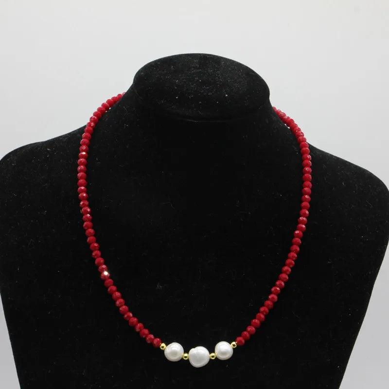 Boho Beads Necklace Pearl Pendant Women's Chain Jewelry