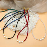 Boho Beads Necklace Pearl Pendant Women's Chain Jewelry