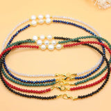 Boho Beads Necklace Pearl Pendant Women's Chain Jewelry