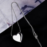 Exaggerated Peach Heart Stainless Steel Necklace Jewelry