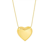 Exaggerated Peach Heart Stainless Steel Necklace Jewelry