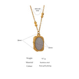 Stainless Steel Flowers Pendant Necklace 18K Chain