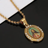 Jesus Portrait Pendant Necklace Christian Jewelry