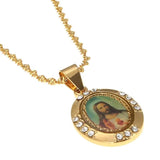 Jesus Portrait Pendant Necklace Christian Jewelry