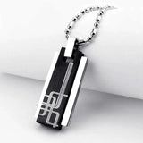 Titanium Stainless Steel Necklace & Pendant Set