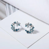Personality Small Flower Stud Earrings For Women Metal Female Stud Earrings