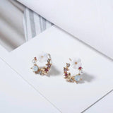 Personality Small Flower Stud Earrings For Women Metal Female Stud Earrings