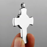 Classic Retro Christian Jesus Cross Stainless Steel Pendant