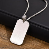 Personalized Stainless Steel Dog Tag Necklace for Him