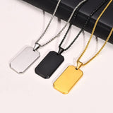Personalized Stainless Steel Dog Tag Necklace for Him