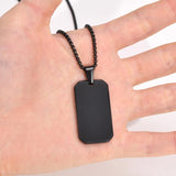 Personalized Stainless Steel Dog Tag Necklace for Him