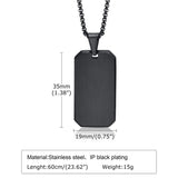 Personalized Stainless Steel Dog Tag Necklace for Him