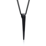 Geometric Stainless Steel Arrow Pendant with Cuban Chain