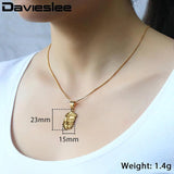 Jesus Pendant Necklace Yellow Box Chain Women's Necklace