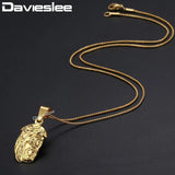 Jesus Pendant Necklace Yellow Box Chain Women's Necklace