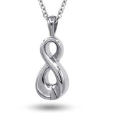 Infinity Love Ash Memorial Keepsake Stainless Steel Urn Pendant Necklace