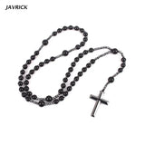 Hematite Blessing Rosary with Cross Pendant Religious Jewelry
