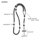 Hematite Blessing Rosary with Cross Pendant Religious Jewelry