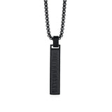 Silver Stainless Steel Roman Numerals Pendant Necklace for Men Women