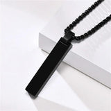 Silver Stainless Steel Roman Numerals Pendant Necklace for Men Women