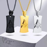 Men's Stainless Steel Pendant with Box Chain