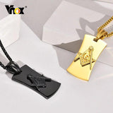 Men's Stainless Steel Pendant with Box Chain