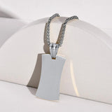 Men's Stainless Steel Pendant with Box Chain